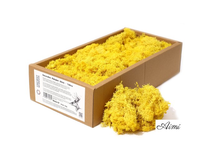 Dekoračný Islandský Mach - Žltý - 635g (Varianta Žltý - 635g)