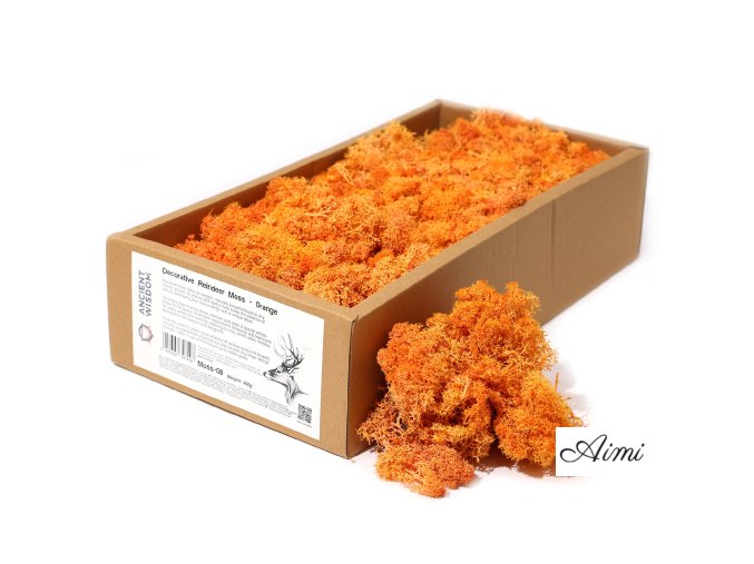 Dekoračný Islandský Mach - Oranžový - 635g (Varianta Oranžový - 635g)