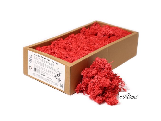 Dekoračný Islandský Mach - Ohnivo Červený - 635g (Varianta Ohnivo Červený - 635g)