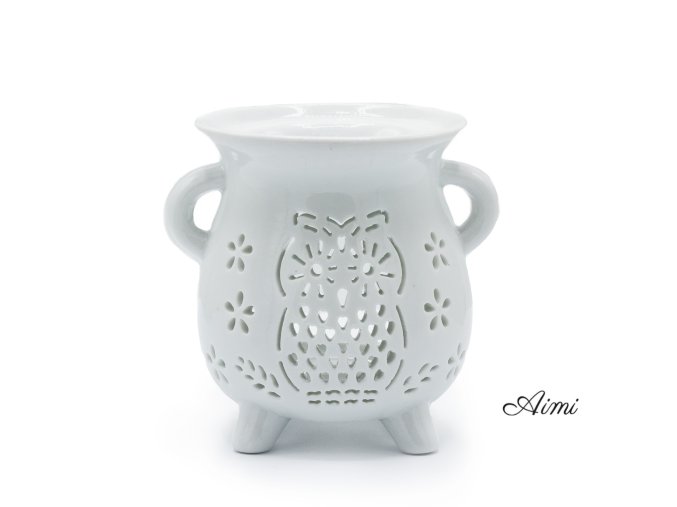 Kotlíková Aroma Lampa – Sova – Biela (Varianta Kotlíková Aroma Lampa – Sova – Biela)