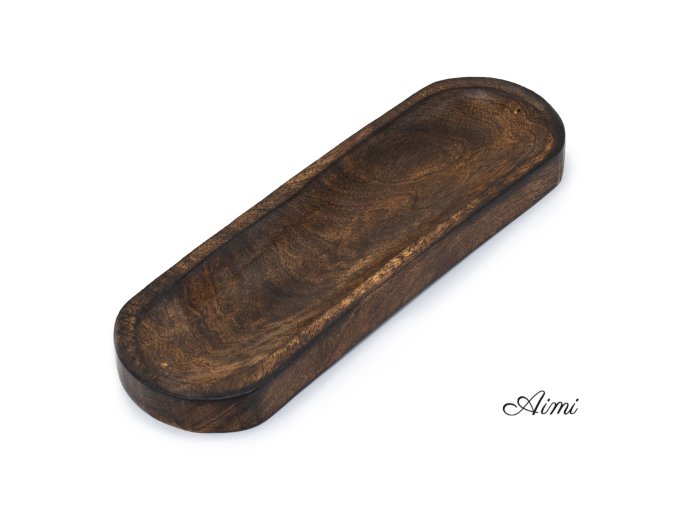 Veľký Stojan na Vonné Tyčinky 30x10cm - Klasické Mangové Drevo