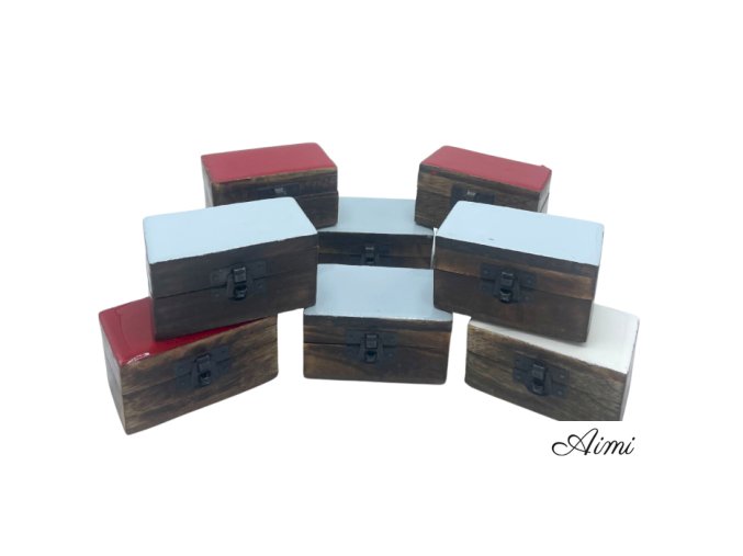 Drevená Krabička na Tabletky, 9 x 5 x 4 cm, Keramické Farby, Rôzne (Varianta Drevená Krabička na Tabletky, 9 x 5 x 4 cm, Keramické Farby, Rôzne)