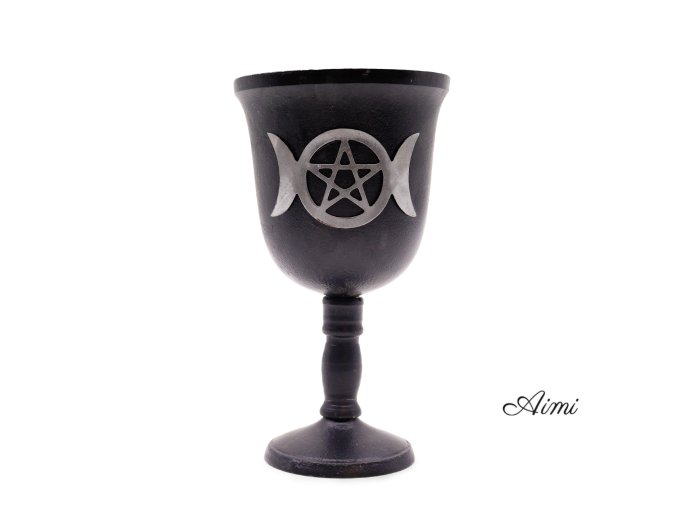 Železný Rituálny Pohár - Trojitý Mesiac - 20 x 11 cm (Varianta Trojitý Mesiac - 20 x 11 cm)