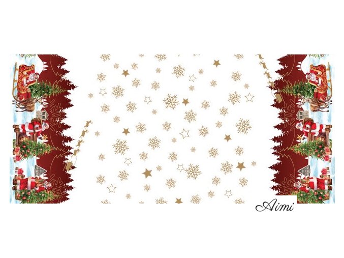 PVC obrus šírka 140cm Vianočný motív - Elegantné VIANOCE