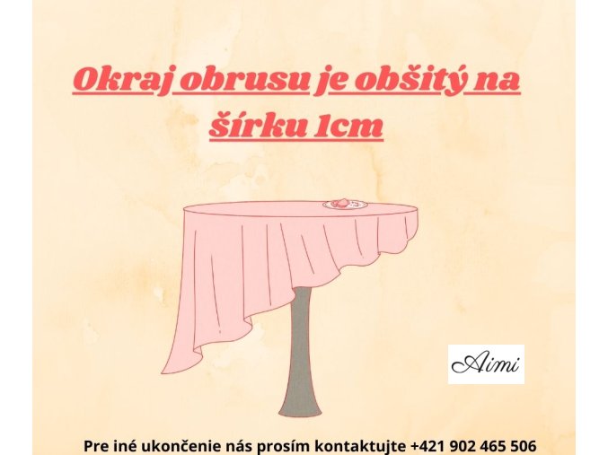 Okraj obrusu je obšitý na šírku 1cm (1)