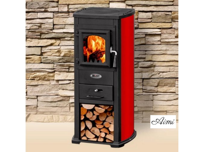 Krbové kachle EKONOMIK LUX-BERNA, červené Výkon 6,6kW - Doprava ZADARMO