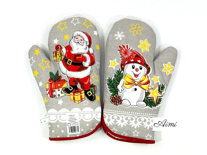 rukavice rukavice snehuliak seda