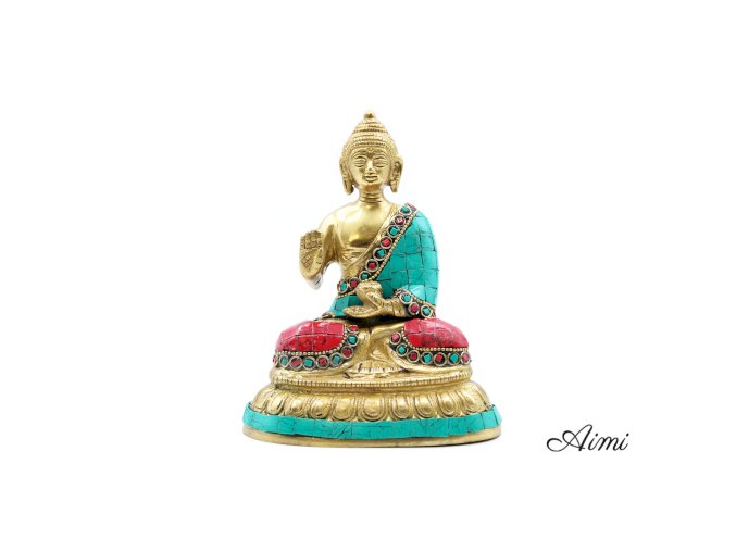 Mosadzná Figúrka Budhu - Požehnanie - 15cm (Varianta Požehnanie - 15cm)