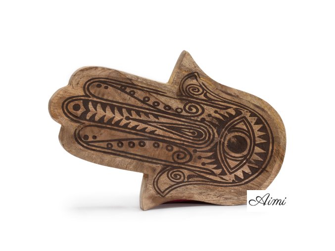 Dlhá Tácka 30x20.5x2.5cm - Hamsa Čierne Gravírovanie