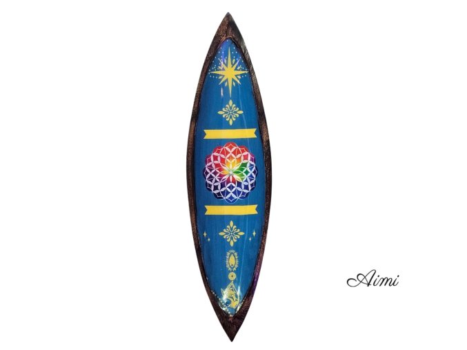 Smaltovaná Miska na Vonné Tyčinky - Mangové Drevo - Mandala (Varianta Mangové Drevo - Mandala)