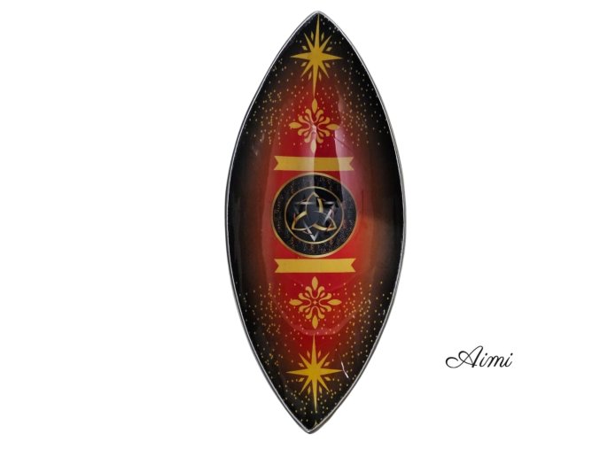 Smaltovaná Miska na Vonné Tyčinky - Hliníková - Pohanská Triquetra (Varianta Hliníková - Pohanská Triquetra)
