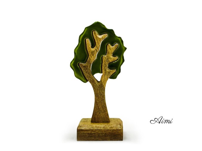 Stratený v Lese - Drevená 3D Dekorácia Stromček - 20x10cm (Varianta Drevená 3D Dekorácia Stromček - 20x10cm)