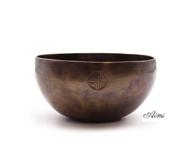 Veľká Indická Spievajúca Miska s Fázami Mesiaca - (približne 550 g) - 17 cm (Varianta (približne 550 g) - 17 cm)