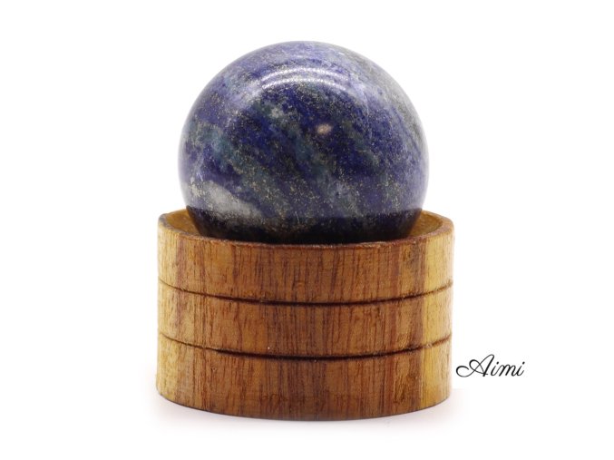 Krištáľová Guľa z Drahokamu 40mm - Afganský Lapis so Stojanom