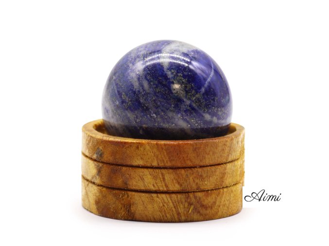 Krištáľová Guľa z Drahokamu 50mm - Afganský Lapis so Stojanom
