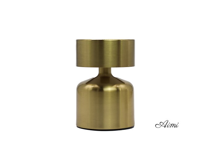 Dotyková Lampa - Plochá Huba Bronzová – USB (C) – Nabíjateľná (400 wattov)