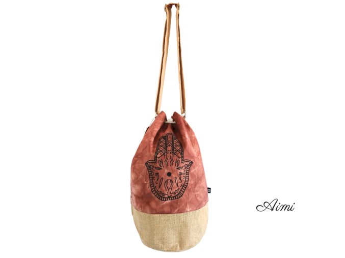 Prírodný Ruksak - Terakotový - Hamsa (Varianta Terakotový - Hamsa)