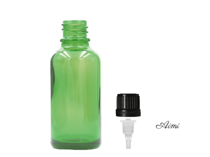 50ml Zelená Sklenená Fľaška s Kvapkadlom (Varianta 50ml Zelená Sklenená Fľaška s Kvapkadlom)