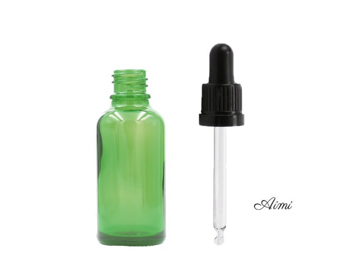 10ml Zelená Sklenená Fľaška s Kvapkadlom s Čiernou T/E Pipetou (Varianta 10ml Zelená Sklenená Fľaška s Kvapkadlom s Čiernou T/E Pipetou)