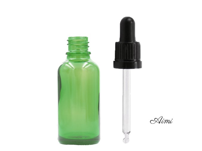 15ml Zelená Sklenená Fľaška s Kvapkadlom s Čiernou T/E Pipetou (Varianta 15ml Zelená Sklenená Fľaška s Kvapkadlom s Čiernou T/E Pipetou)