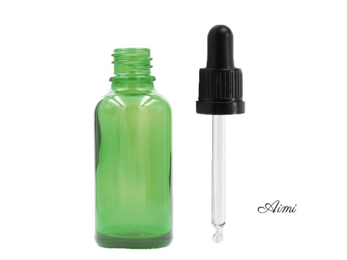 30ml Zelená Sklenená Fľaška s Kvapkadlom s Čiernou T/E Pipetou (Varianta 30ml Zelená Sklenená Fľaška s Kvapkadlom s Čiernou T/E Pipetou)