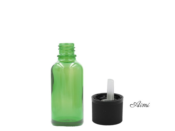5 ml Zelená Sklenená Fľaška s Uzáverom s Detskou Poistkou (Varianta 5 ml Zelená Sklenená Fľaška s Uzáverom s Detskou Poistkou)
