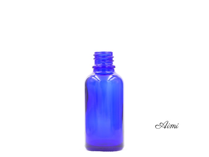 5ml Modrá Sklenená Fľaška - Bez Uzáveru