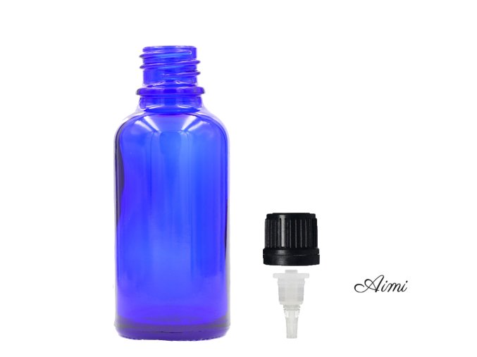 50ml Modrá Sklenená Fľaška s Kvapkadlom (Varianta 50ml Modrá Sklenená Fľaška s Kvapkadlom)