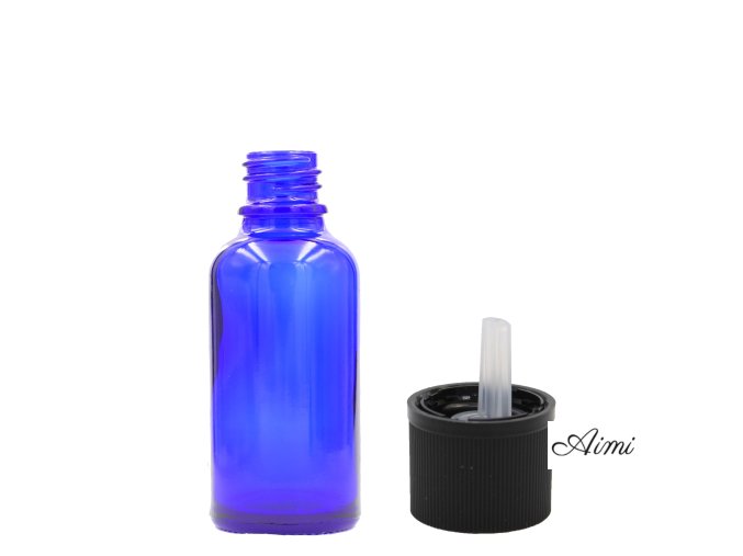 10ml Modrá Sklenená Fľaška s Uzáverom s Detskou Poistkou (Varianta 10ml Modrá Sklenená Fľaška s Uzáverom s Detskou Poistkou)