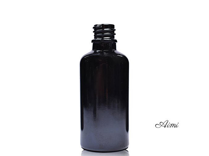 30ml Čierna Sklenená Fľaška - Bez Uzáveru