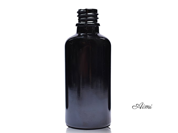 100ml Čierna Sklenená Fľaška - Bez Uzáveru