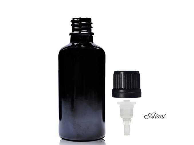50ml Čierna Sklenená Fľaška s Kvapkadlom (Varianta 50ml Čierna Sklenená Fľaška s Kvapkadlom)