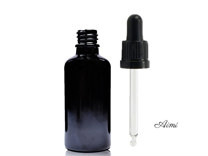 30ml Čierna Sklenená Fľaška s Kvapkadlom s Čiernou T/E Pipetou (Varianta 30ml Čierna Sklenená Fľaška s Kvapkadlom s Čiernou T/E Pipetou)