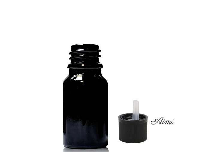 5ml Čierna Sklenená Fľaška s Uzáverom s Detskou Poistkou (Varianta 5ml Čierna Sklenená Fľaška s Uzáverom s Detskou Poistkou)