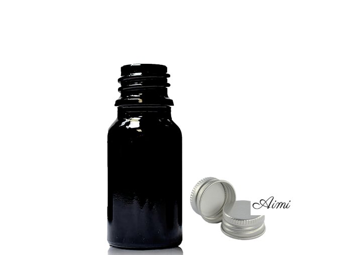 10ml Čierna Sklenená Fľaška s Hliníkovým Uzáverom (Varianta 10ml Čierna Sklenená Fľaška s Hliníkovým Uzáverom)