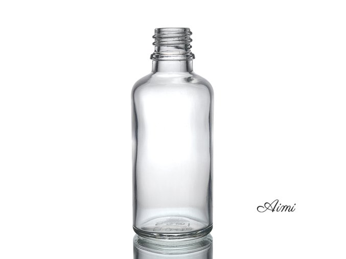 50ml Číra Sklenená Fľaška - Bez Uzáveru