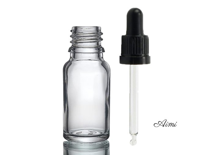10ml Číra Sklenená Fľaška s Kvapkadlom s Čiernou T/E Pipetou (Varianta 10ml Číra Sklenená Fľaška s Kvapkadlom s Čiernou T/E Pipetou)