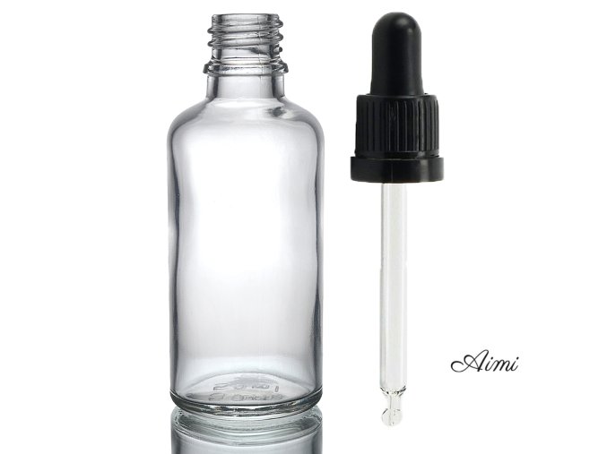 100ml Číra Sklenená Fľaška s Kvapkadlom s Čiernou T/E Pipetou (Varianta 100ml Číra Sklenená Fľaška s Kvapkadlom s Čiernou T/E Pipetou)