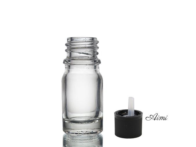5ml Číra Sklenená Fľaška s Uzáverom s Detskou Poistkou (Varianta 5ml Číra Sklenená Fľaška s Uzáverom s Detskou Poistkou)