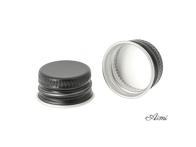 Uzáver na Sklenenú Liekovku - Čierny Hliník 28 mm