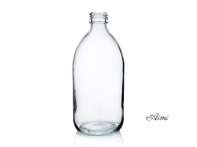 500ml Lieková Fľaša z Číreho Skla (Varianta 500ml Lieková Fľaša z Číreho Skla)