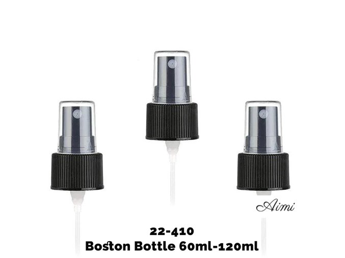 Rozprašovač na Jantárovú Fľašu (pre 120ml) - Čierny Plast 22-410
