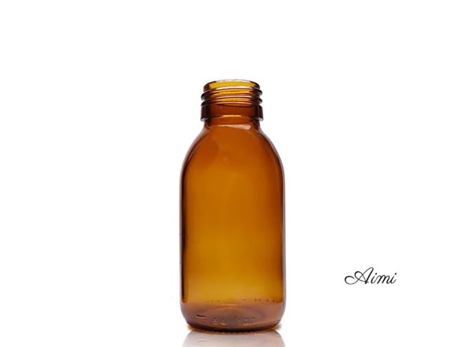 100ml Jantárová Sklenená Liekovka - Bez Uzáveru