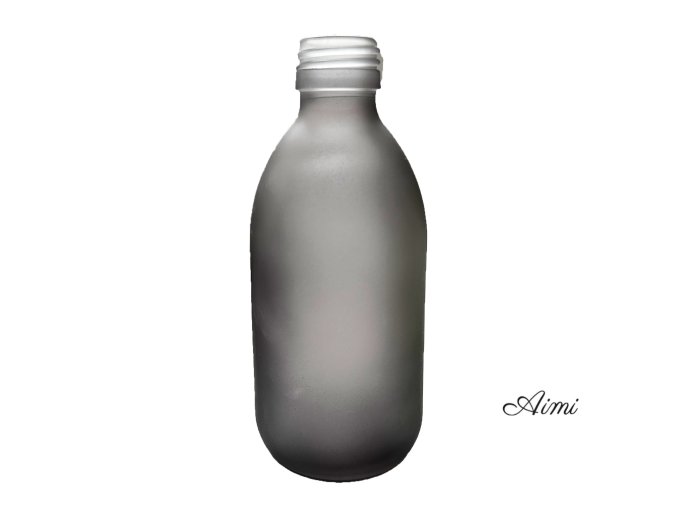 300 ml Liekovka Zo Sivého Matného Skla - Bez Uzáveru