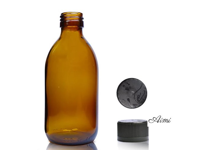 250ml Fľaška z Jantárového Skla s Uzáverom (Varianta 250ml Fľaška z Jantárového Skla s Uzáverom)