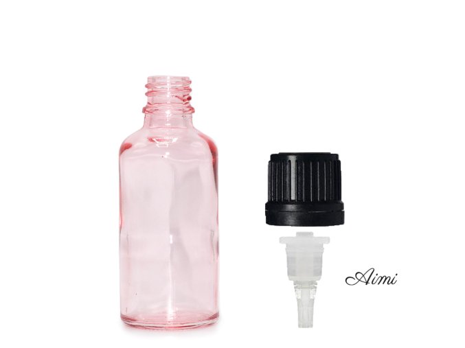 30ml Ružová Sklenená Fľaška s Kvapkadlom (Varianta 30ml Ružová Sklenená Fľaška  s Kvapkadlom)