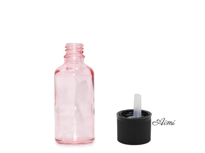 10ml Ružová Sklenená Fľaška s Uzáverom s Detskou Poistkou (Varianta 10ml Ružová Sklenená Fľaška s Uzáverom s Detskou Poistkou)