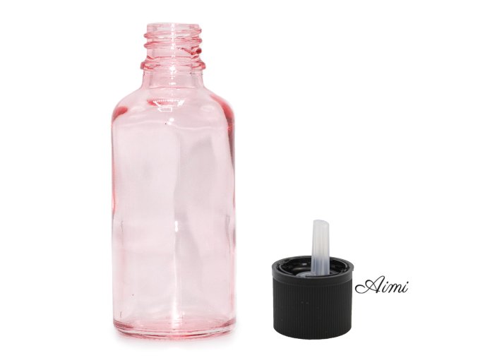 100ml Ružová Sklenená Fľaška s Uzáverom s Detskou Poistkou (Varianta 100ml Ružová Sklenená Fľaška s Uzáverom s Detskou Poistkou)