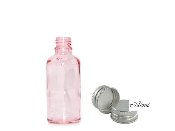 10ml Ružová Sklenená Fľaška s Hliníkovým Uzáverom (Varianta 10ml Ružová Sklenená Fľaška  s Hliníkovým Uzáverom)