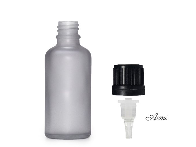 50ml Fľaška z Matného Šedého Skla s Kvapkacím Uzáverom (Varianta 50ml Fľaška z Matného Šedého Skla s Kvapkacím Uzáverom)